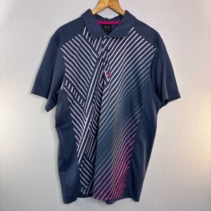 Oakley Gray and Pink Polo Shirt